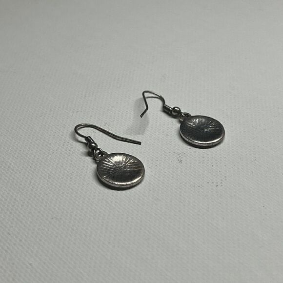 Retro Silver-tone Marcasite Drop Earrings - Picture 4 of 5